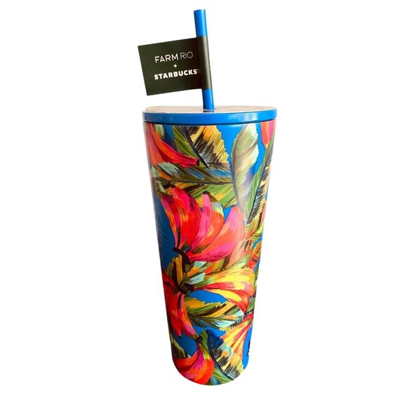 Starbucks Farm Rio Summer 2025 Tropical Blue Banana Vibrant Mix NWT 24 Oz - Picture 4 of 8